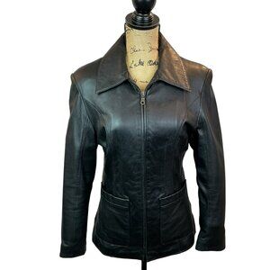 Pelle Studio Wilsons Full Zip Leather Jacket Womens XS Black
